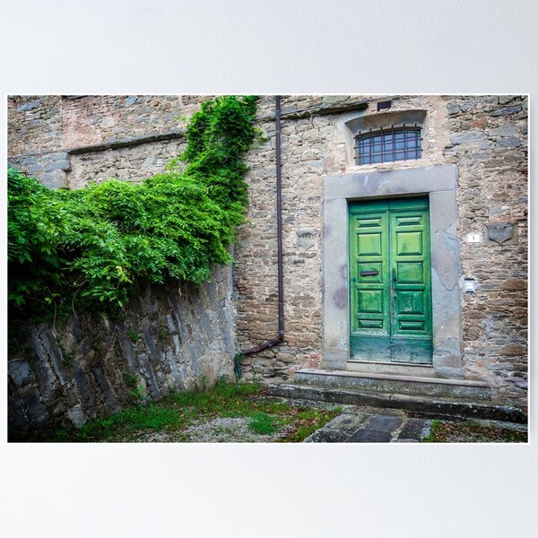 Item preview, Green door in Cortona Tuscany designed and sold by SpikeFlutie.