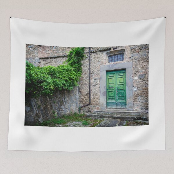 Item preview, Green door in Cortona Tuscany designed and sold by SpikeFlutie.