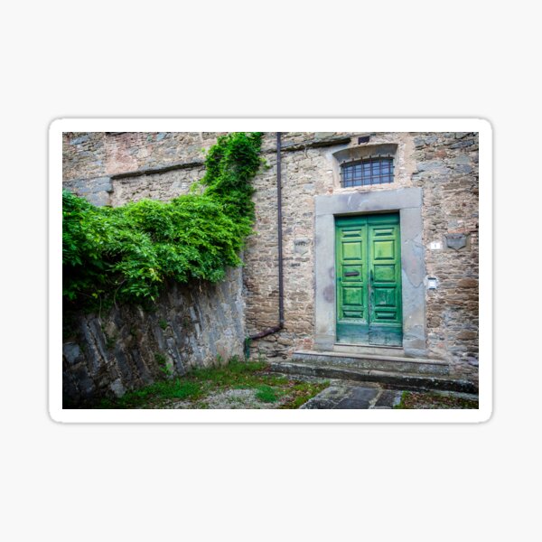 Item preview, Green door in Cortona Tuscany designed and sold by SpikeFlutie.