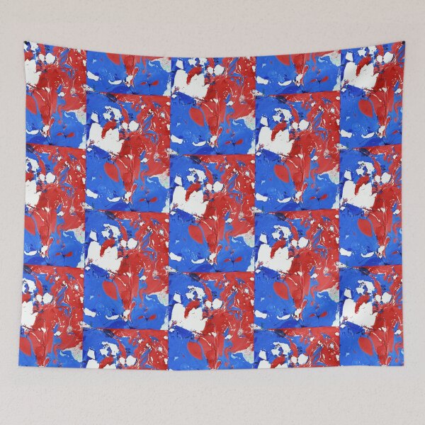Item preview, Marbling Red and Blue designed and sold by Nicola Boden.