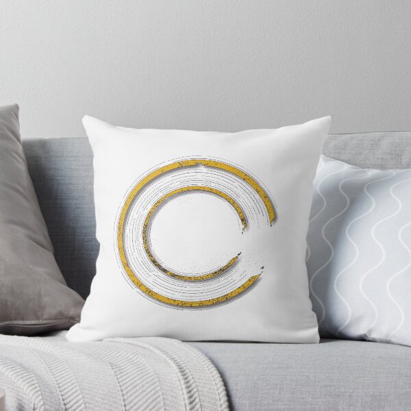 Item preview, Yellow abstract enso circle with mystical out of space look designed and sold by GeometricEye.