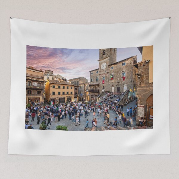 Item preview, Cortona Tuscany piazza designed and sold by SpikeFlutie.