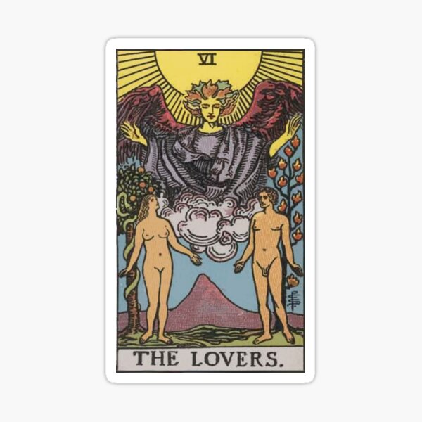 Tarot Card - The Lovers Sticker