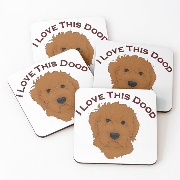 Item preview, I Love This Dood Golden Doodle red designed and sold by GnomelyDragon.