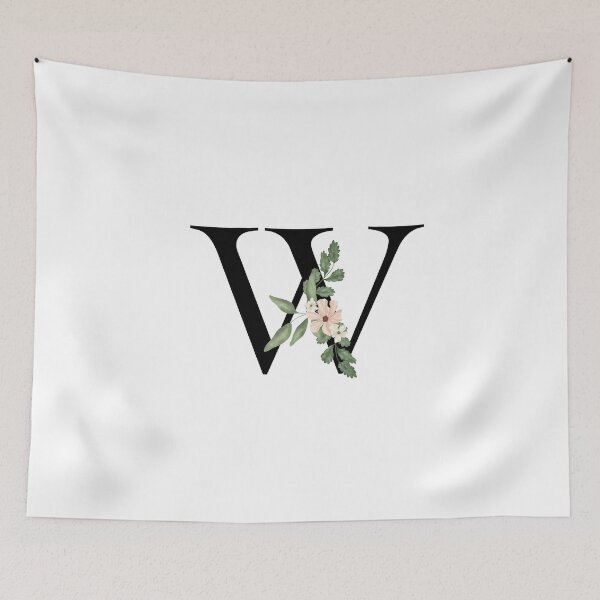 Item preview, Botanical letter W designed and sold by EllilaDesigns.