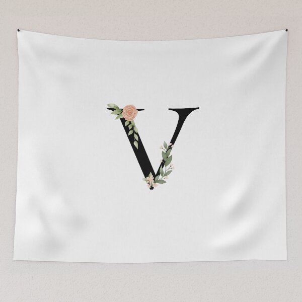 Item preview, Botanical letter V designed and sold by EllilaDesigns.
