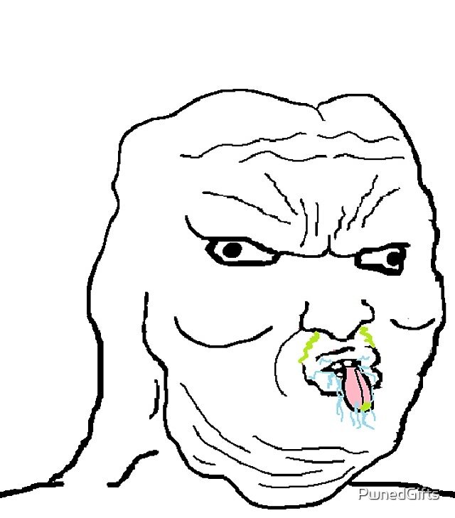 Brainlet Wojak Meme Sticker" by PwnedGifts | Redbubble