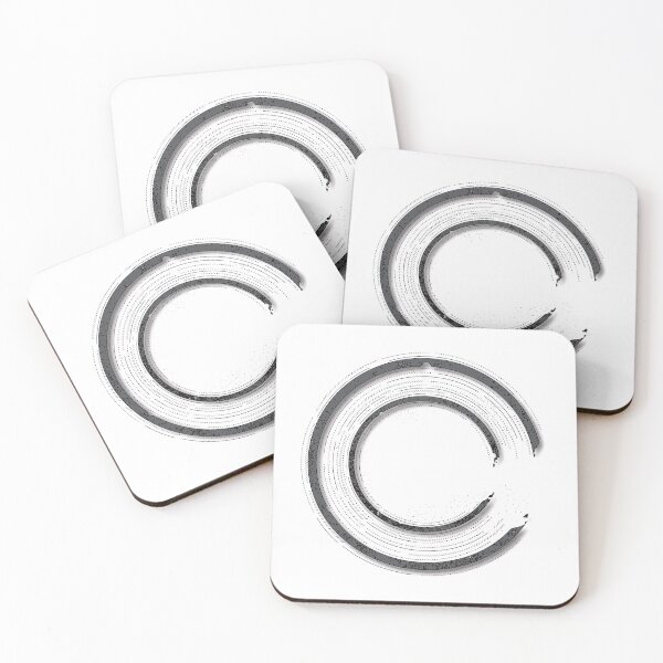 Item preview, Grey abstract enso circle with mystical out of space look designed and sold by GeometricEye.