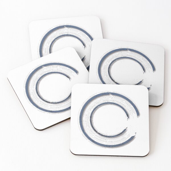 Item preview, Navy blue abstract enso circle with mystical out of space look designed and sold by GeometricEye.