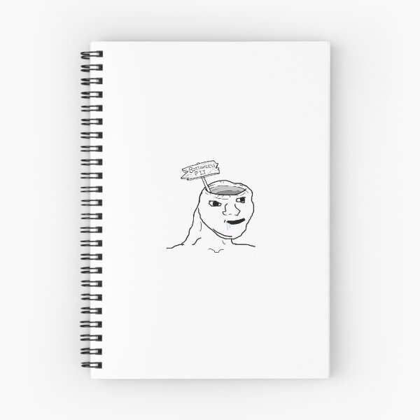 Item preview, Bottomless Pit Brainlet Wojak Meme Sticker designed and sold by PwnedGifts.
