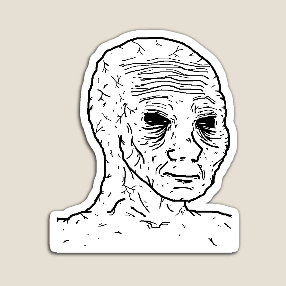 Depressed Wojak Meme Sticker
