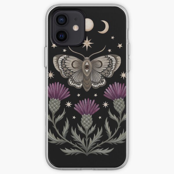 Thistle and moth iPhone Soft Case