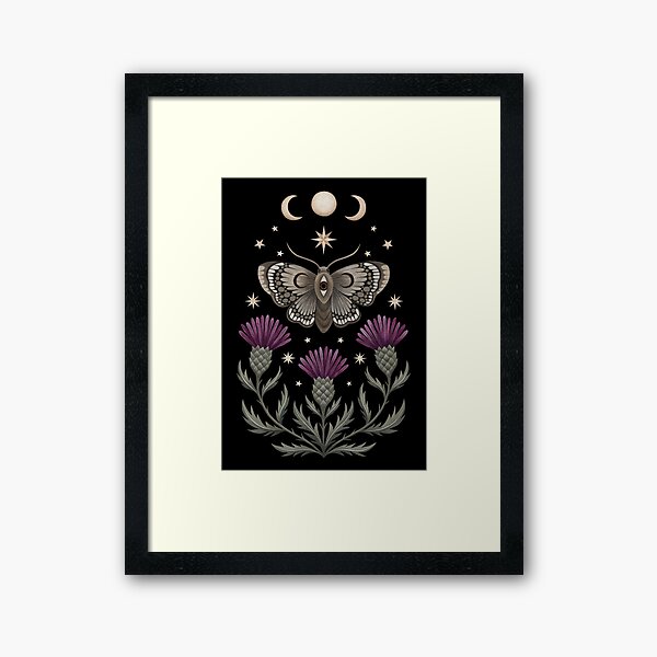 Item preview, Thistle and moth designed and sold by Laorel.