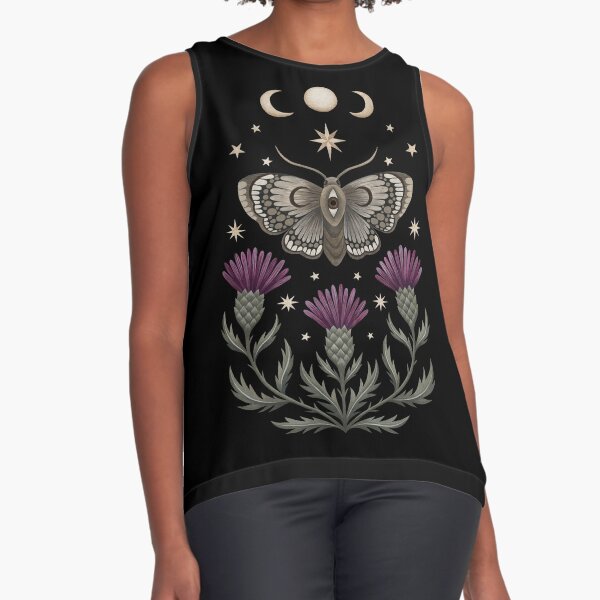 Thistle and moth Sleeveless Top