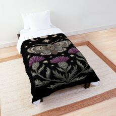 Thistle and moth Comforter