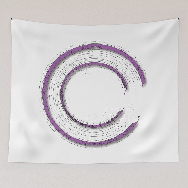 Item preview, Purple abstract enso circle with mystical out of space look designed and sold by GeometricEye.