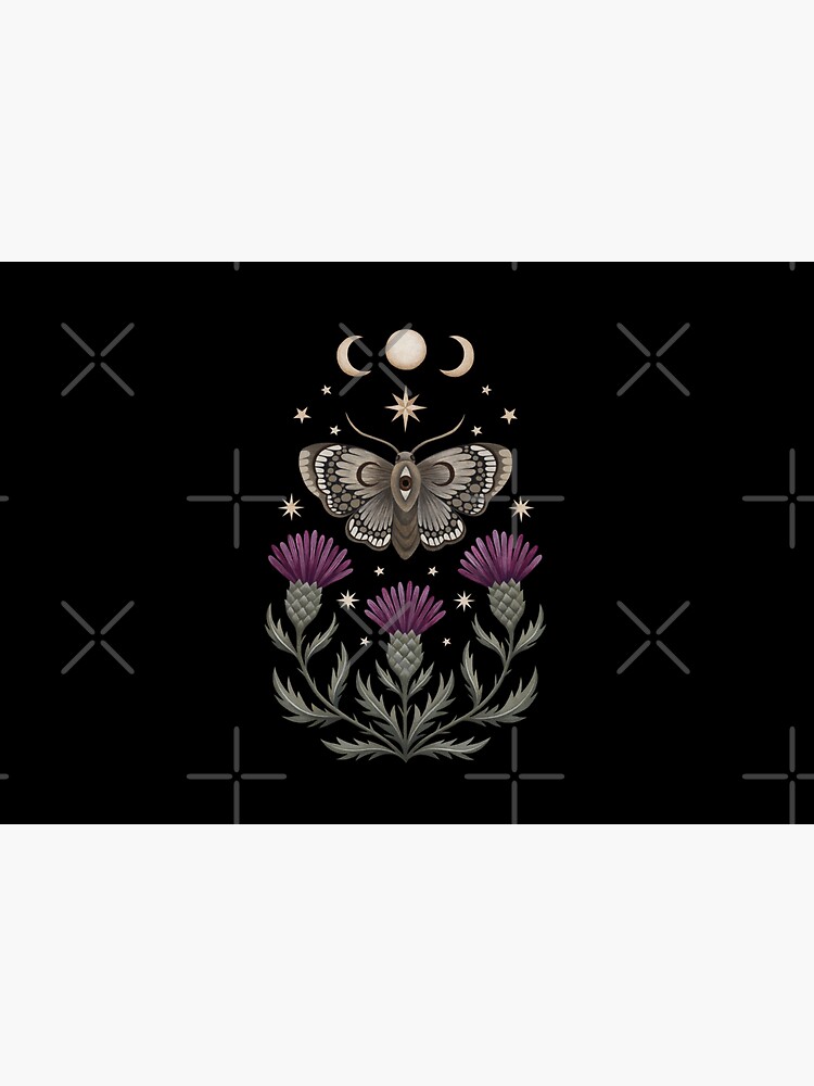 Thistle and moth by Laorel