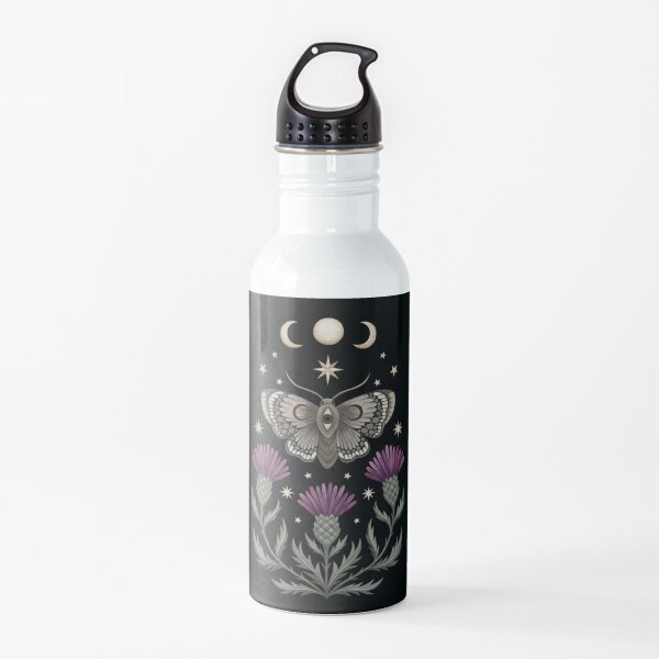 Thistle and moth Water Bottle