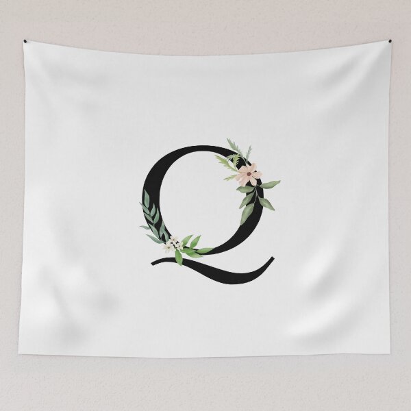 Item preview, Botanical letter Q designed and sold by EllilaDesigns.