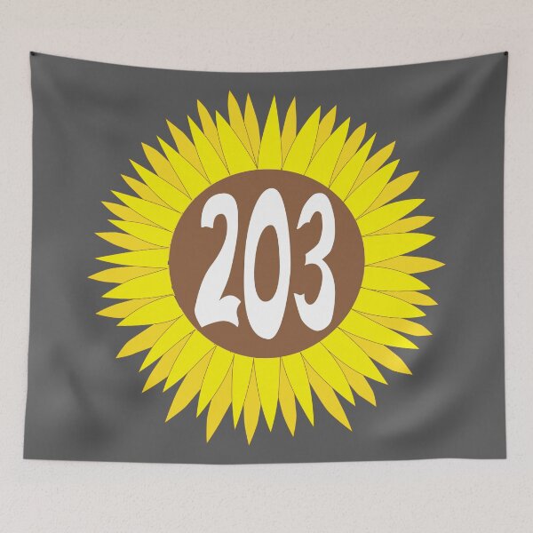 Item preview, Hand Drawn Connecticut Sunflower 203 Area Code designed and sold by itsrturn.