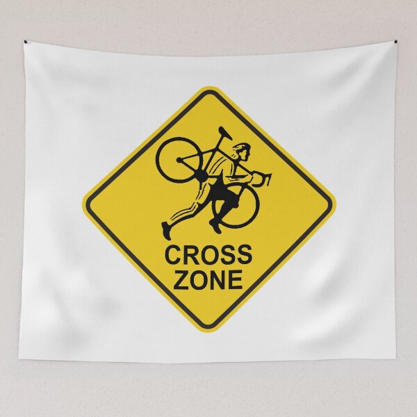 Artikelvorschau, Straßenschild für die Cyclocross-Zone entworfen und verkauft von Esskay Designs.
