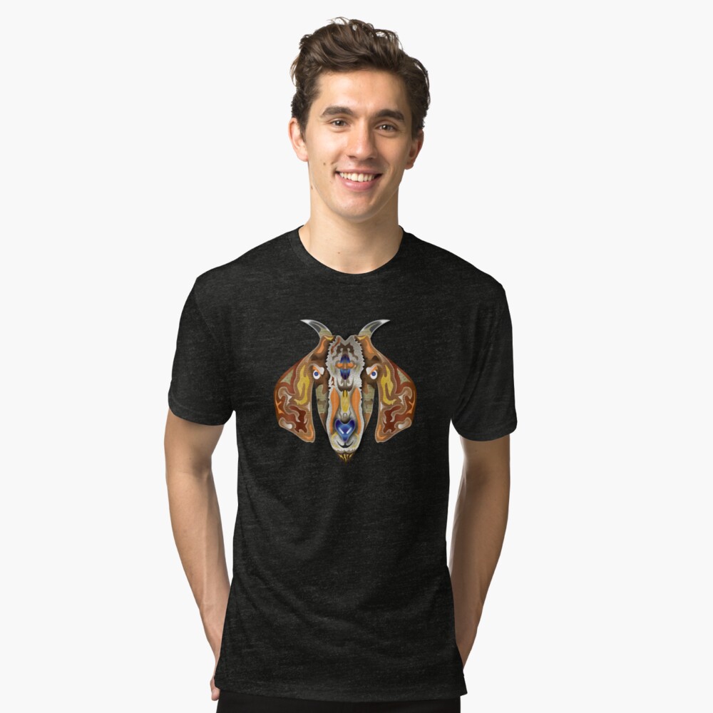 Goat Blue Eyes Tri-blend T-Shirt