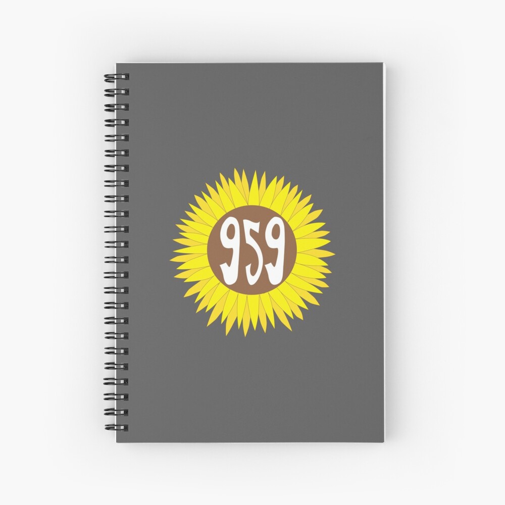 hand-drawn-connecticut-sunflower-959-area-code-spiral-notebook-by