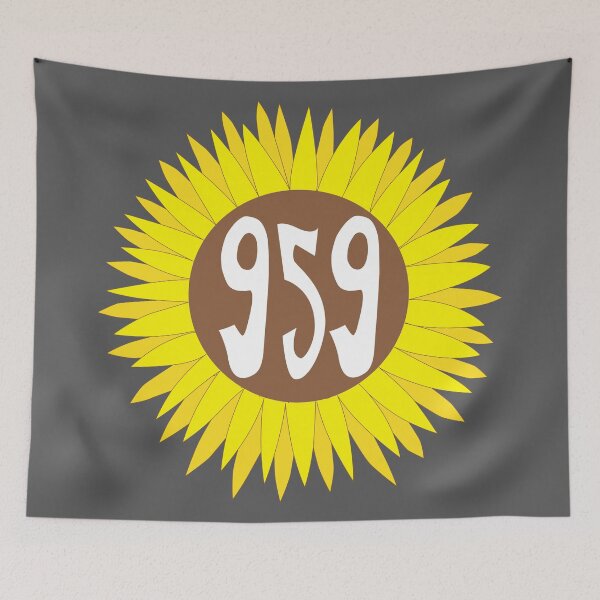 Item preview, Hand Drawn Connecticut Sunflower 959 Area Code designed and sold by itsrturn.