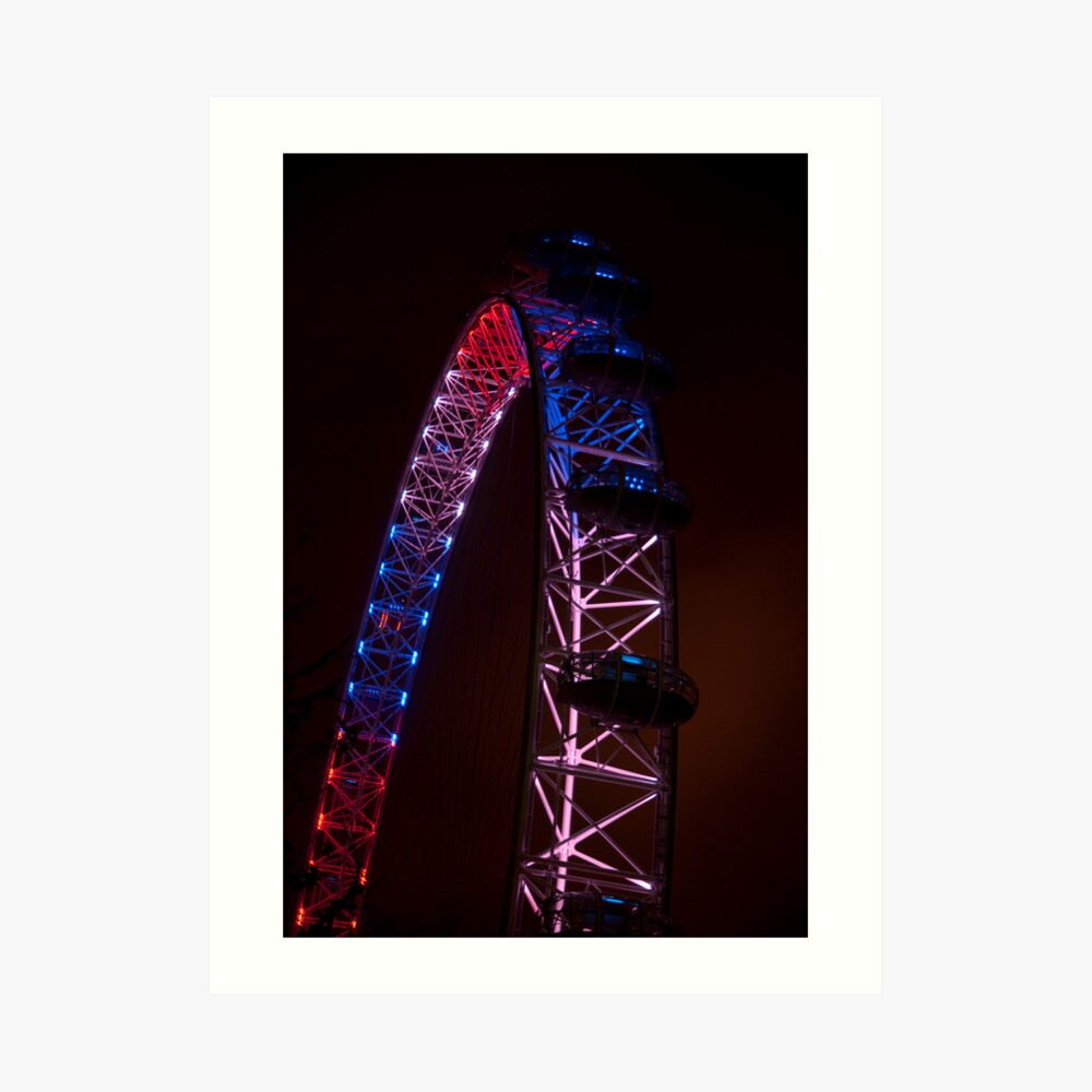 Red White & Blue - London Eye Art Print