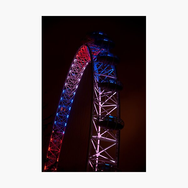 Red White & Blue - London Eye Photographic Print
