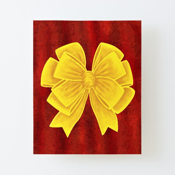 Arco amarillo dorado Lámina montada de lienzo