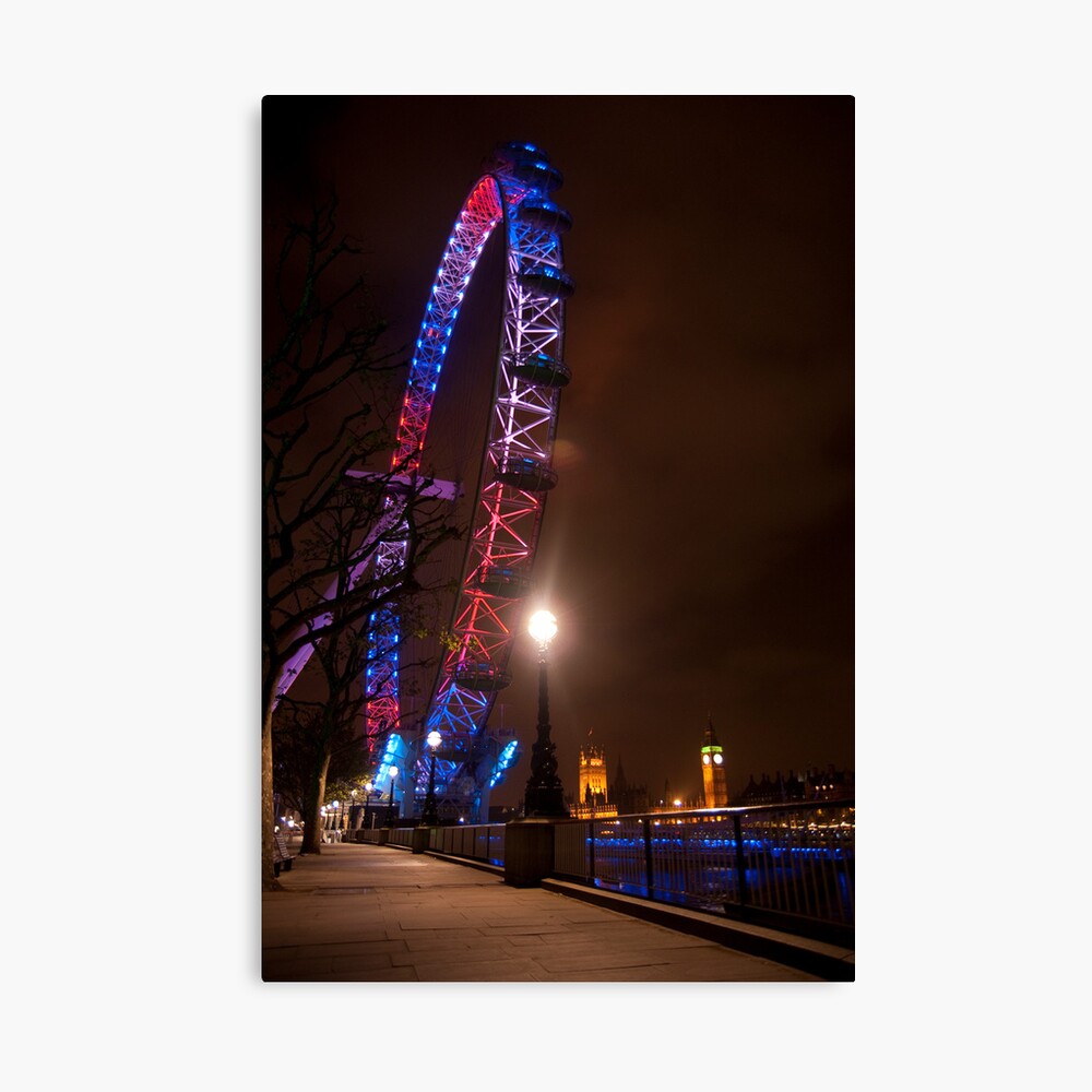 Red White Blue - London Eye & Big Ben Canvas Print