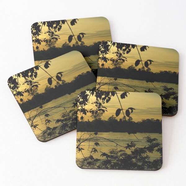Item preview, Sunset Nigthfall Mekong River Tropical Jungle designed and sold by worldways.