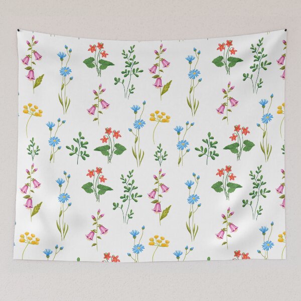 Item preview, Wild flowers white designed and sold by Katbydesign.