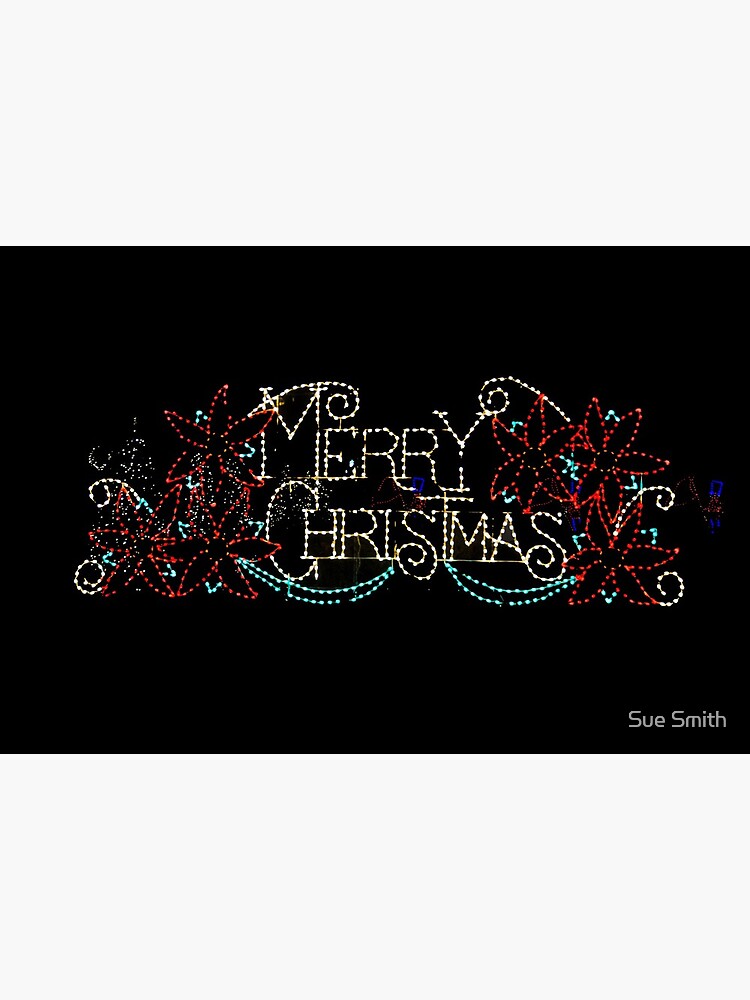 Merry Christmas Holiday Lights On Black Background Art Board Print By Mtsue Redbubble - roblox christmas lights