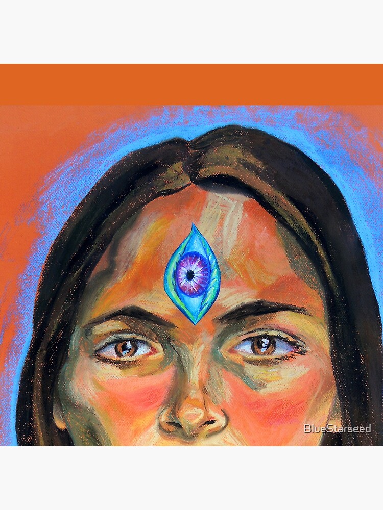 Artwork view, Blue Third Eye (self portrait) designed and sold by BlueStarseed