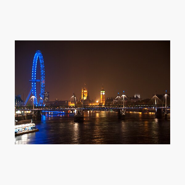 London Eye, Thames & Big Ben Photographic Print