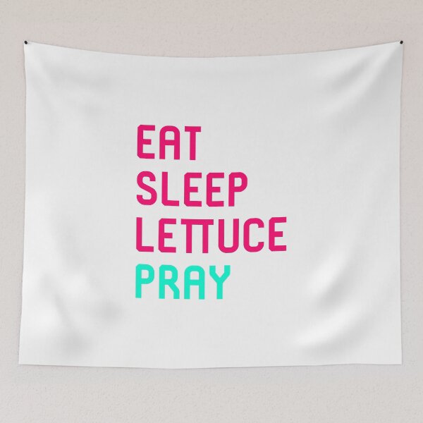 Item preview, Eat Sleep Lettuce Pray Funny Religious Biblical Humor Quote designed and sold by at85productions.