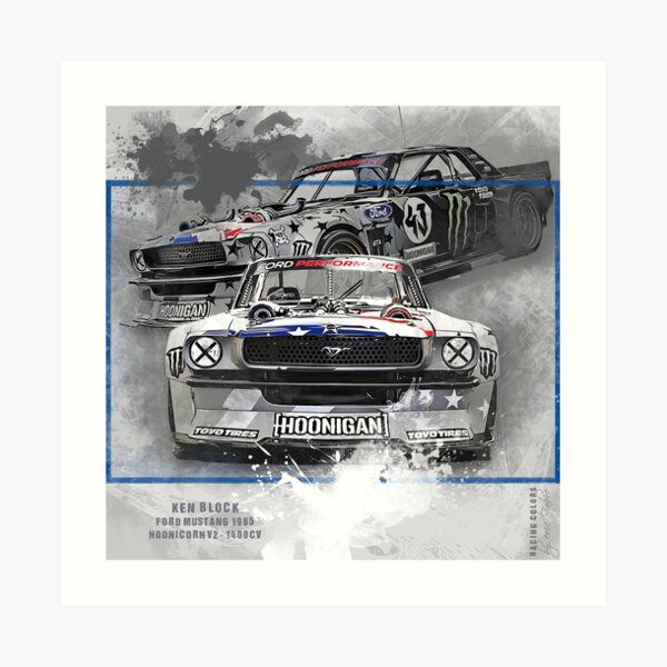 Tribute to Ken Block #2 Mustang 1400 Impression artistique