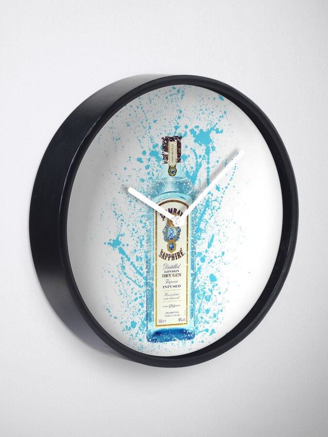 Thumbnail 1 of 4, Clock, Bombay Sapphire Gin designed and sold by AspirePrints.
