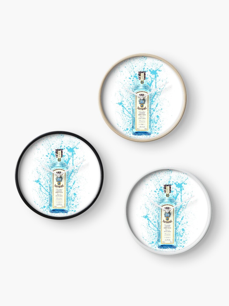 Thumbnail 3 of 4, Clock, Bombay Sapphire Gin designed and sold by AspirePrints.