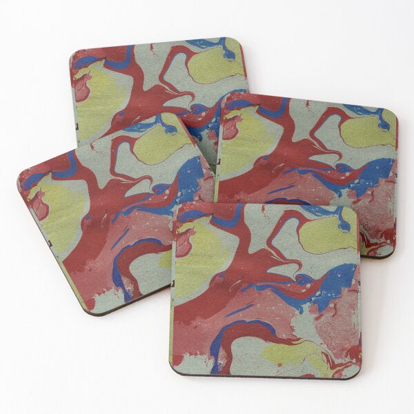 Item preview, Marbling Red and Grey designed and sold by Nicola Boden.