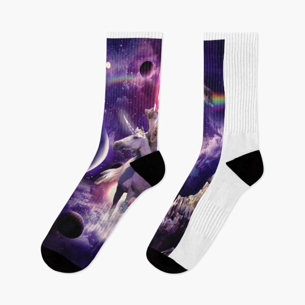 Item preview, Rainbow Laser Space Cat On Unicorn Eating Taco designed and sold by SkylerJHill.