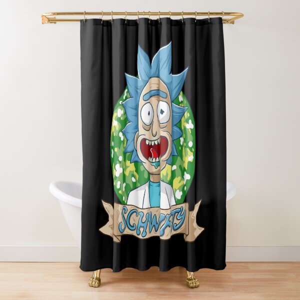 rick and morty get schwifty Shower Curtain