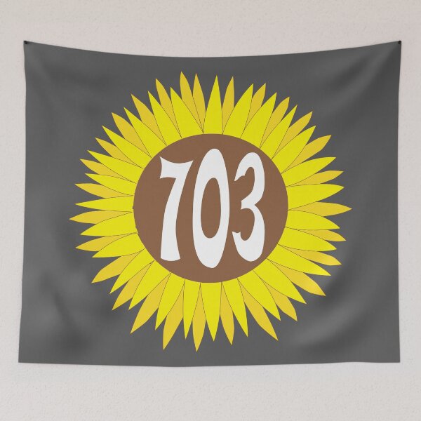 Item preview, Hand Drawn Virginia Sunflower 703 Area Code designed and sold by itsrturn.