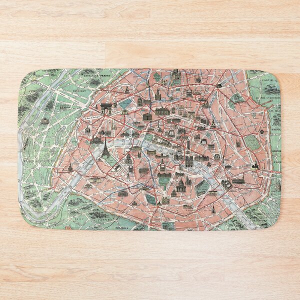 Item preview, Vintage pocket map of Paris France designed and sold by Glimmersmith.
