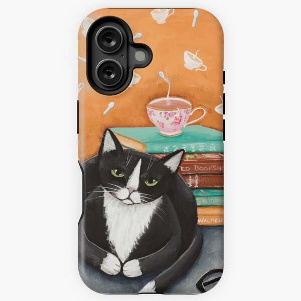 Aperçu de l'œuvre Thé, livres et chats créée et vendue par KilkennyCat Art.