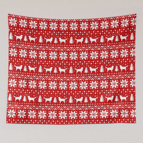 Item preview, Nova Scotia Duck Toller Retrievers Red and White Christmas Holiday Pattern designed and sold by Jenn Inashvili.