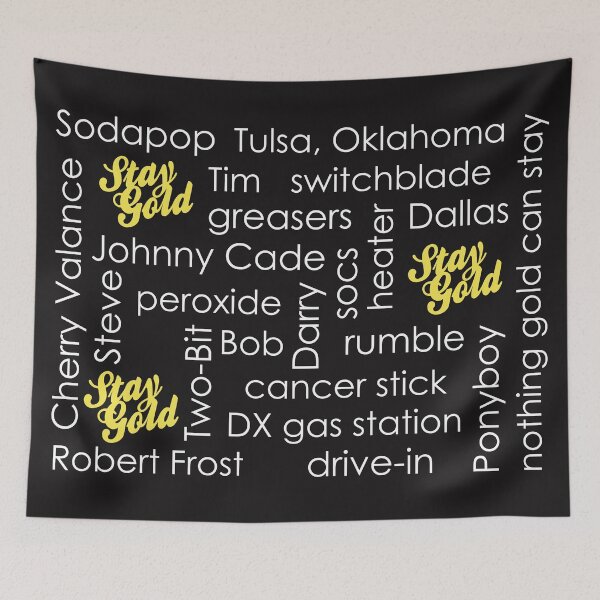 Item preview, Outsiders Stay Gold Word Cloud designed and sold by mymymagic.