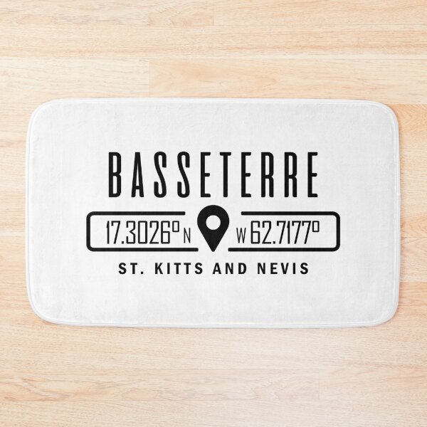 Item preview, Basseterre St Kitts and Nevis GPS Location Coordinates designed and sold by IdentiTee Studios.